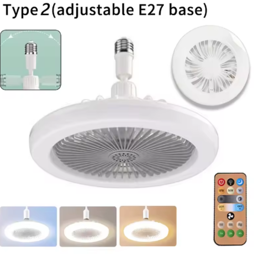 Foco Ventilador Techo 2 En 1 Ahorrador