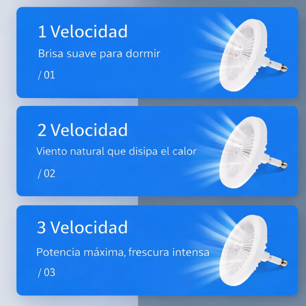 Foco Ventilador Techo 2 En 1 Ahorrador