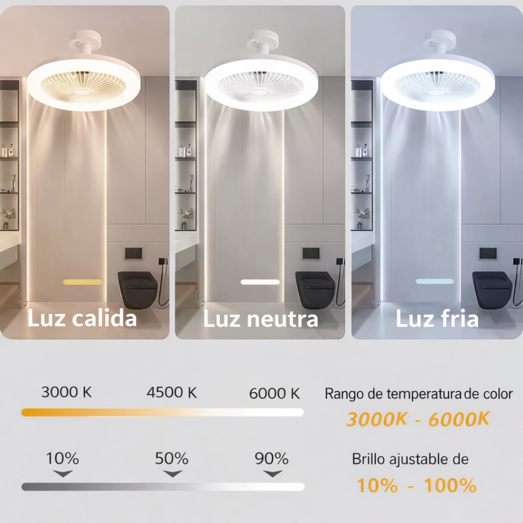 Foco Ventilador Techo 2 En 1 Ahorrador