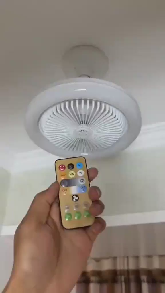 Foco Ventilador Techo 2 En 1 Ahorrador